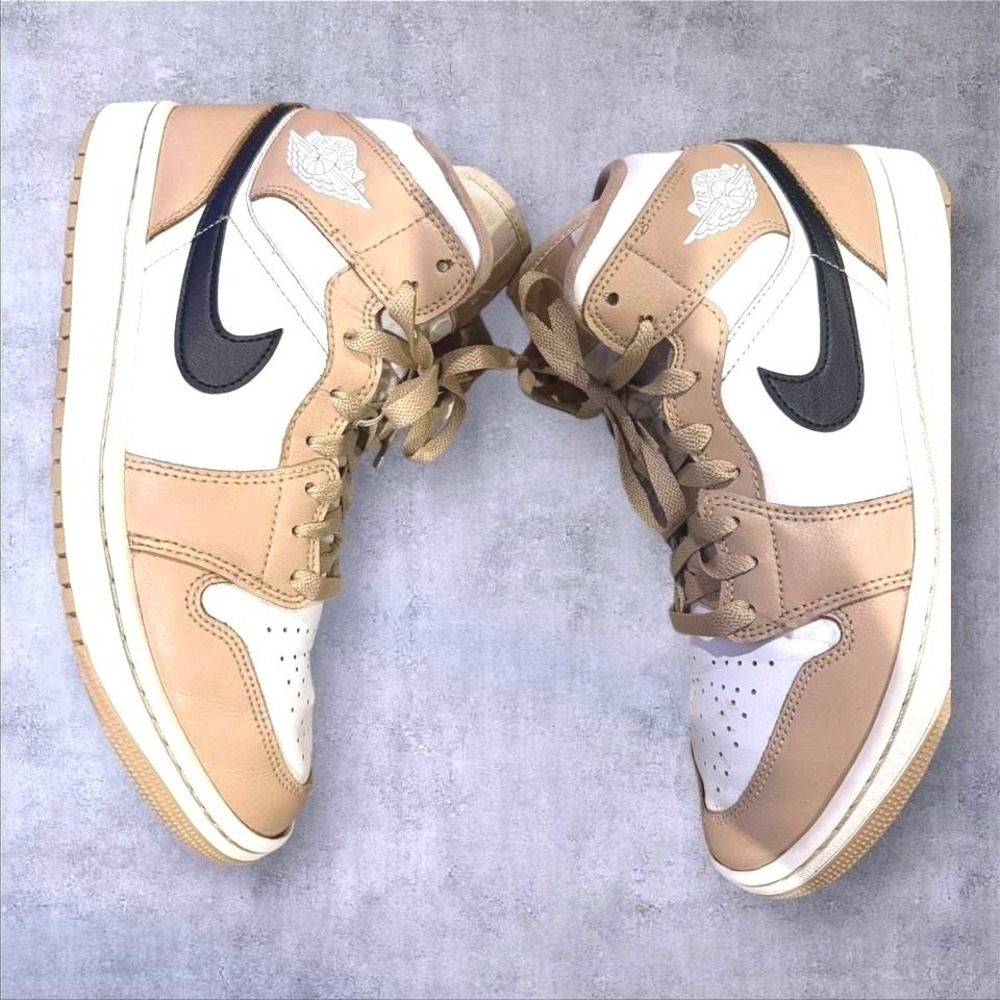 Nike Air Jordan 1 Mid Sky J Light Olive Womens Shoes BQ6472-103 Size 10.5
